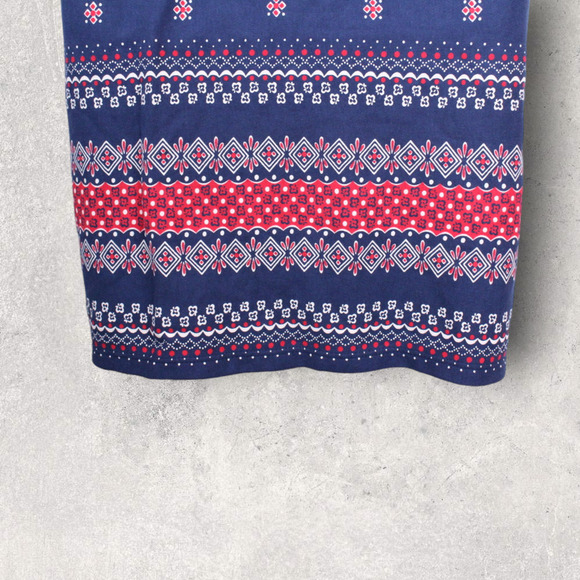 TALBOTS Shift Dress V-neck 100% Cotton in Navy Blue Women's Medium Petite - Picture 5 of 10